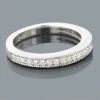 Ultra Thin 14K White Gold Diamond Wedding Band 0.39ct