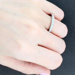 Ultra Thin 14K White Gold Diamond Wedding Band 0.39ct -H'Hen Sale Store 14k gold diamond wedding band 039ct p 23045bod