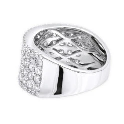 14K White Gold Diamond Wedding Band Or Cocktail Ring For Women 3ct By Luxurman -H'Hen Sale Store 14k gold diamond wedding band or cocktail ring for women 3ct by luxurman backwh