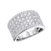 14K White Gold Diamond Wedding Band Or Cocktail Ring For Women 3ct By Luxurman