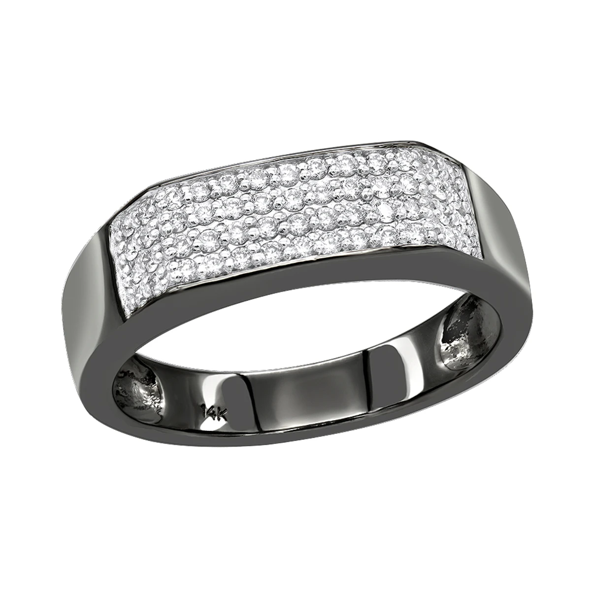 14K Black Plated Gold Diamond Wedding Bands Collection Piece .58ct 3 14K Black Plated Gold Diamond Wedding Bands Collection Piece .58ct