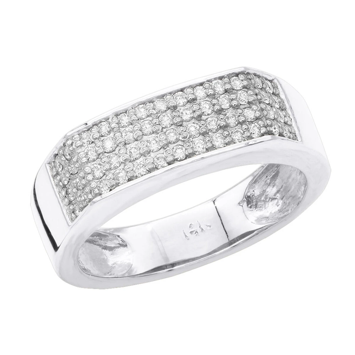 14K Black Plated Gold Diamond Wedding Bands Collection Piece .58ct 5 14K Black Plated Gold Diamond Wedding Bands Collection Piece .58ct - Image 3