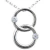 14K White Gold Double Circle Diamond Pendant 0.30ct -H'Hen Sale Store 14k gold double circle diamond pendant 030ct p 27279 white 20220426