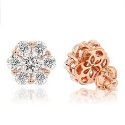 14K White Gold Earrings Round Diamond Clusters 3.5ct 10 14K White Gold Earrings Round Diamond Clusters 3.5ct -H'Hen Sale Store 14k gold earrings round diamond clusters 395ct p 5912 ro