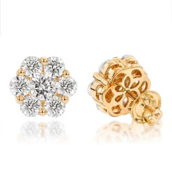 14K White Gold Earrings Round Diamond Clusters 3.5ct 9 14K White Gold Earrings Round Diamond Clusters 3.5ct -H'Hen Sale Store 14k gold earrings round diamond clusters 395ct p 5912 ye