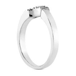 Thin 14K White Gold Engagement Diamond Ring Band 0.06ct -H'Hen Sale Store 14k gold engagement diamond ring band 006ct p 23093 back white 20220426