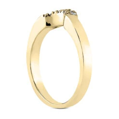 Thin 14K White Gold Engagement Diamond Ring Band 0.06ct -H'Hen Sale Store 14k gold engagement diamond ring band 006ct p 23093 back yellow 20220426