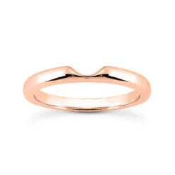 14K White Gold Thin Contour Wedding Ring Band 2.3mm 10 14K White Gold Thin Contour Wedding Ring Band 2.3mm -H'Hen Sale Store 14k gold engagement ring band p 23110 rose 20220426