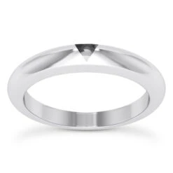 2.3mm Thin 14K White Gold Wedding Band