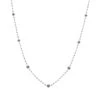 14K White Gold Faceted Black Diamond Bead Necklace Chain 25.25ct -H'Hen Sale Store 14k gold faceted black diamond bead necklace chain 2525ct wh