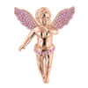 14K Rose Gold Fancy Pink Diamonds Angel Pendant 0.7ct Mini Charm 1 14K Rose Gold Fancy Pink Diamonds Angel Pendant 0.7ct Mini Charm -H'Hen Sale Store 14k gold fancy pink diamonds angel pendant 07ct mini charm 1