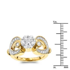 14K Yellow Gold Floral Diamond Engagement Ring 1 Ct 13 14K Yellow Gold Floral Diamond Engagement Ring 1 Ct -H'Hen Sale Store 14k gold floral diamond engagement ring 142ct p 157 rulerye
