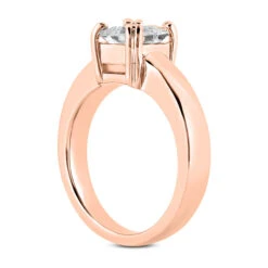 14K White Gold Four-Prong Engagement Ring Mounting 2.76mm -H'Hen Sale Store 14k gold four prong engagement ring mounting p 23162 back rose 20220426