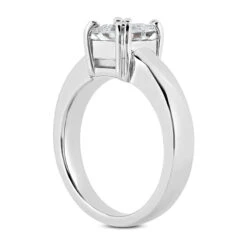 14K White Gold Four-Prong Engagement Ring Mounting 2.76mm -H'Hen Sale Store 14k gold four prong engagement ring mounting p 23162 back white 20220426