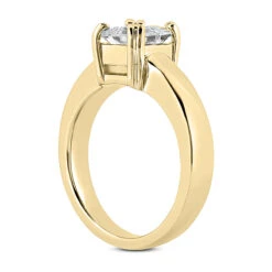 14K White Gold Four-Prong Engagement Ring Mounting 2.76mm -H'Hen Sale Store 14k gold four prong engagement ring mounting p 23162 back yellow 20220426