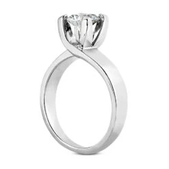 14K White Gold Four-Prong Solitaire Engagement Ring 1.25ct 4.45mm -H'Hen Sale Store 14k gold four prong solitaire engagement ring 125ct p 23255 back white 20220426
