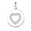 14K White Gold Round Diamond Heart Pendant 0.16ct -H'Hen Sale Store 14k gold heart pendant 016ct p 27256 white 20220426