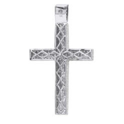 14K White Gold Iced Out Men's Diamond Cross Pendant 7.55ct 13 14K White Gold Iced Out Men's Diamond Cross Pendant 7.55ct -H'Hen Sale Store 14k gold iced out mens diamond cross pendant 755ct p 6583 backwh