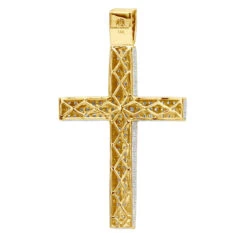 14K White Gold Iced Out Men's Diamond Cross Pendant 7.55ct 14 14K White Gold Iced Out Men's Diamond Cross Pendant 7.55ct -H'Hen Sale Store 14k gold iced out mens diamond cross pendant 755ct p 6583 backye