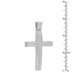 14K White Gold Iced Out Men's Diamond Cross Pendant 7.55ct 17 14K White Gold Iced Out Men's Diamond Cross Pendant 7.55ct -H'Hen Sale Store 14k gold iced out mens diamond cross pendant 755ct p 6583 rulerwh