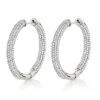 14K White Gold Inside Out Diamond Hoop Earrings 2 Carats 1 14K White Gold Inside Out Diamond Hoop Earrings 2 Carats -H'Hen Sale Store 14k gold inside out diamond hoop earrings 263ct p 6143 wh