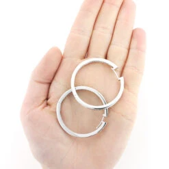 14K White Gold Inside Out Diamond Hoop Earrings 4.6ct 8 14K White Gold Inside Out Diamond Hoop Earrings 4.6ct -H'Hen Sale Store 14k gold inside out diamond hoop earrings 36ct 3