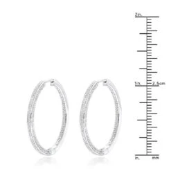 14K White Gold Inside Out Diamond Hoop Earrings For Women 1 Carat By Luxurman 13 14K White Gold Inside Out Diamond Hoop Earrings For Women 1 Carat By Luxurman -H'Hen Sale Store 14k gold inside out diamond hoop earrings for women 1 carat by luxurman rulerwh