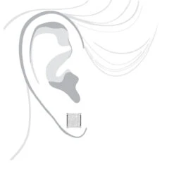 14K Yellow Gold Invisible Princess Cut Diamond Earrings 1.5ct -H'Hen Sale Store 14k gold invisible princess cut diamond earrings 15ct bodwh