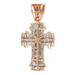14K White Gold Invisible Set Diamond Cross Pendant 2.19ct 19 14K White Gold Invisible Set Diamond Cross Pendant 2.19ct -H'Hen Sale Store 14k gold invisible set diamond cross pendant 219ct p 6584 backro