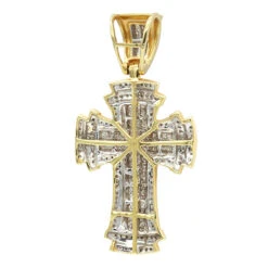 14K White Gold Invisible Set Diamond Cross Pendant 2.19ct 18 14K White Gold Invisible Set Diamond Cross Pendant 2.19ct -H'Hen Sale Store 14k gold invisible set diamond cross pendant 219ct p 6584 backye