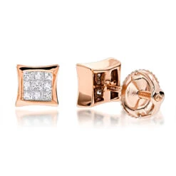 14K Yellow Gold Invisible Set Diamond Stud Earrings 0.28ct 10 14K Yellow Gold Invisible Set Diamond Stud Earrings 0.28ct -H'Hen Sale Store 14k gold invisible set diamond stud earrings 028ct p 5879 ro