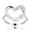 14K White Gold Journey Heart Diamond Ring 0.6ct 2 14K White Gold Journey Heart Diamond Ring 0.6ct -H'Hen Sale Store 14k gold journey heart diamond ring 075ct p 42299 wh