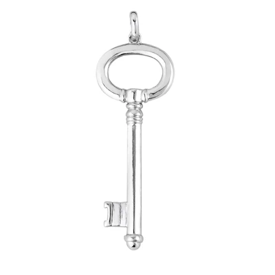 14K White Gold Key Pendant 3 14K White Gold Key Pendant