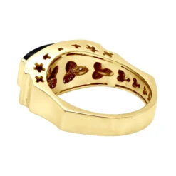 14K White Gold Ladies Black Onyx Ring 0.26ct -H'Hen Sale Store 14k gold ladies black onyx ring 026ct p 29686 backye