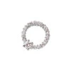 14K White Gold Ladies Circle Diamond Necklace 0.68ct