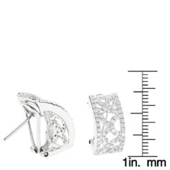 14K White Gold Ladies Diamond Earrings 1.76ct -H'Hen Sale Store 14k gold ladies diamond earrings 176ct p 40480 rulerwh