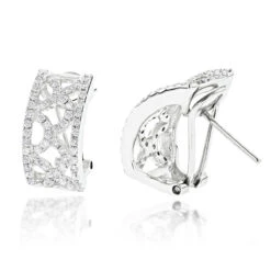 14K White Gold Ladies Diamond Earrings 1.76ct