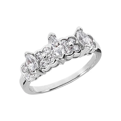 14K White Gold Ladies Diamond Ring 0.83ct 3 14K White Gold Ladies Diamond Ring 0.83ct