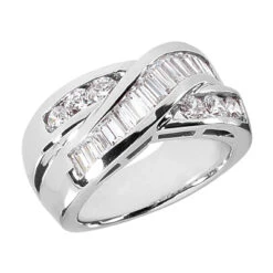 14K White Gold Ladies Diamond Ring 1.43ct