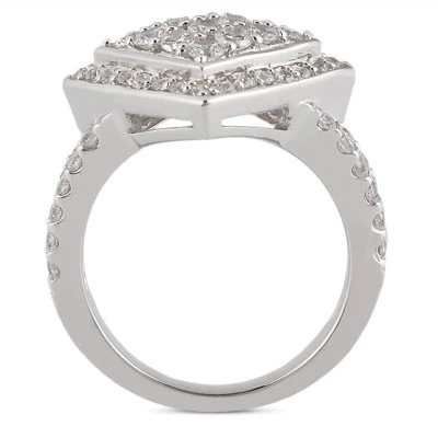 14K White Gold Ladies Diamond Ring 1.47ct 8.2mm 5 14K White Gold Ladies Diamond Ring 1.47ct 8.2mm - Image 3