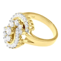 14K Yellow Gold Ladies Diamond Ring 2ct 12 14K Yellow Gold Ladies Diamond Ring 2ct -H'Hen Sale Store 14k gold ladies diamond ring 2ct p 29198 back yellow