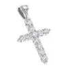 14K White Gold Large Diamond Cross Pendant For Men & Women By LUXURMAN 3.3ctw -H'Hen Sale Store 14k gold large diamond cross pendant by luxurman 33ctw mainwh