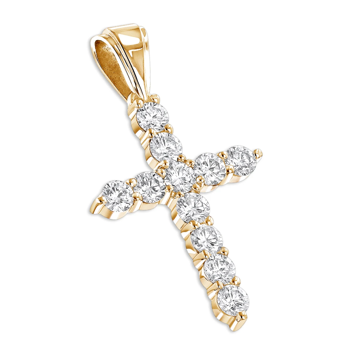 14K White Gold Large Diamond Cross Pendant For Men & Women By LUXURMAN 3.3ctw 4 14K White Gold Large Diamond Cross Pendant For Men & Women By LUXURMAN 3.3ctw - Image 2