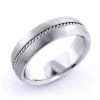 14K White Gold Little Braid Wedding Band For Men -H'Hen Sale Store 14k gold little braid wedding band for men 1
