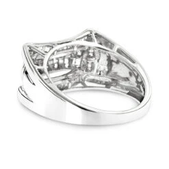 14K White Gold Men's Baguette Diamond Ring 1.23ct -H'Hen Sale Store 14k gold mens baguette diamond ring 123ct p 6655 backwh