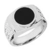14K White Gold Men's Black Onyx Ring 12.2mm -H'Hen Sale Store 14k gold mens black onyx ring p 27999 white 20220426