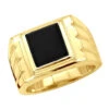 14K Yellow Gold Men's Black Onyx Ring 14.4mm -H'Hen Sale Store 14k gold mens black onyx ring p 28011 ye