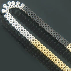 14K White Gold Men's Diamond Chain White Yellow Blue Diamonds Tennis Necklace -H'Hen Sale Store 14k gold mens color diamond chain necklace 2535ct p 270back