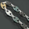 14K White Gold Men's Color Diamond Gucci Link Chain 29ct -H'Hen Sale Store 14k gold mens color diamond gucci link chain 29ct p 5805