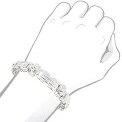 14K Yellow Gold Unique Diamond Bracelet For Men 4.5ct -H'Hen Sale Store 14k gold mens diamond bracelet 450ct p 7003 bodwh